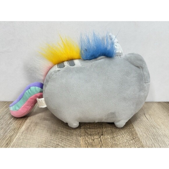 Gund Pusheen the Cat Rainbow PUSHEENICORN Gray Unicorn 12-inch Plush Stuffed - Picture 6 of 8